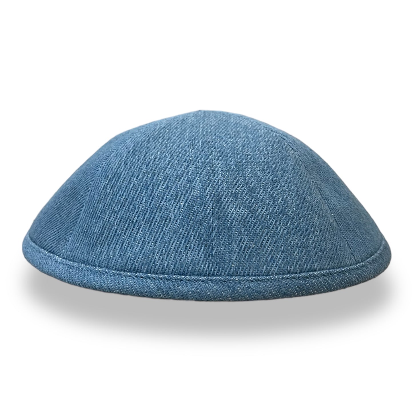 Linen Kippah - 4 Panel Design Yarmulke with hair clip for jewish boys and man