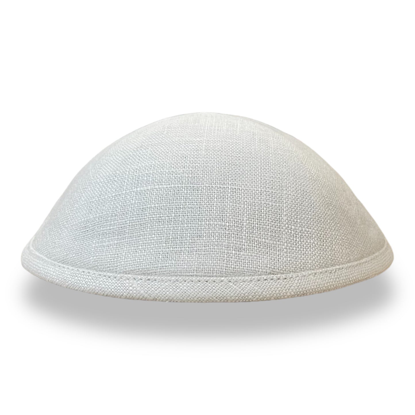 Linen Kippah - 4 Panel Design Yarmulke with hair clip for jewish boys and man