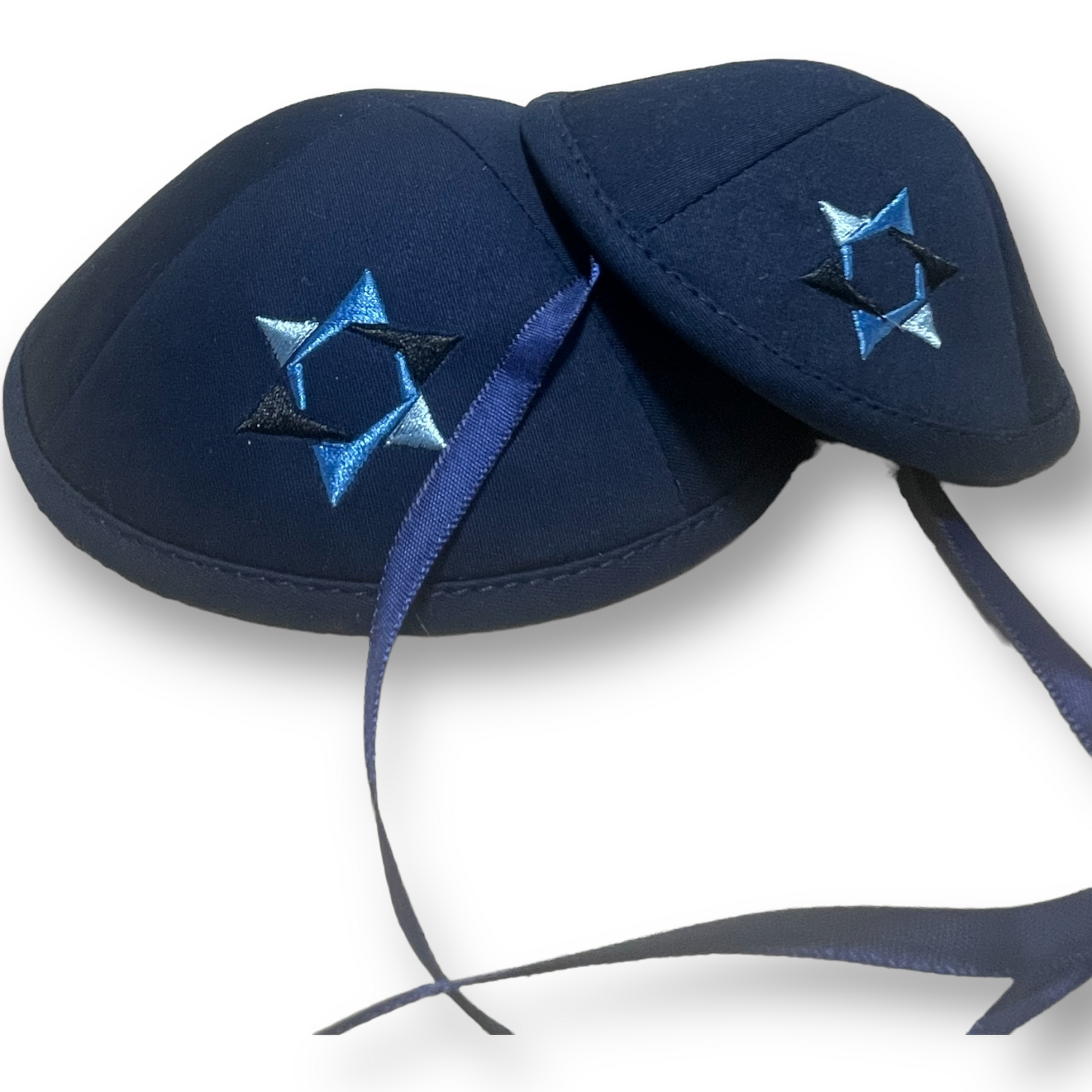 Father and baby boy matching Magen david cotton kippah for Brit Milah