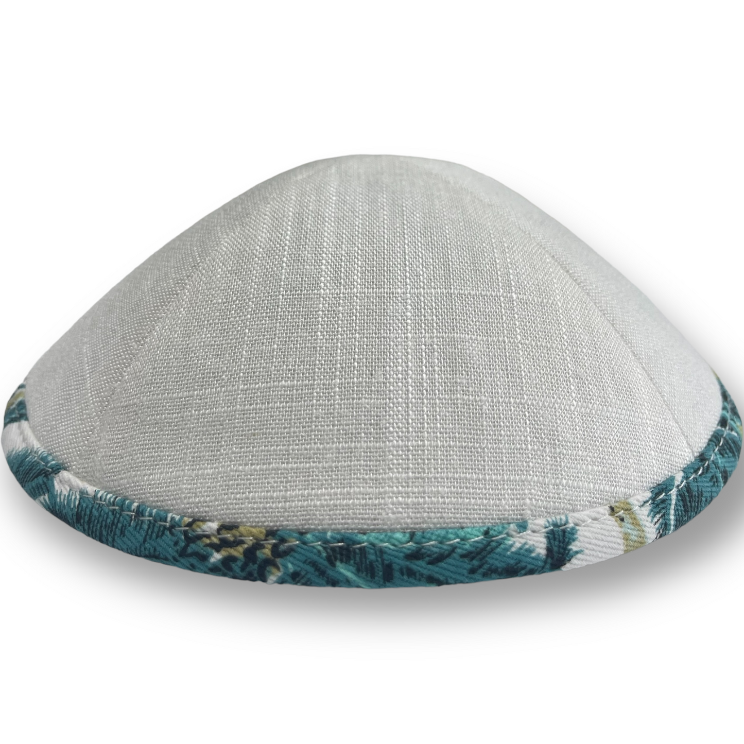 Rich Linen 19cm kippah with hair clip